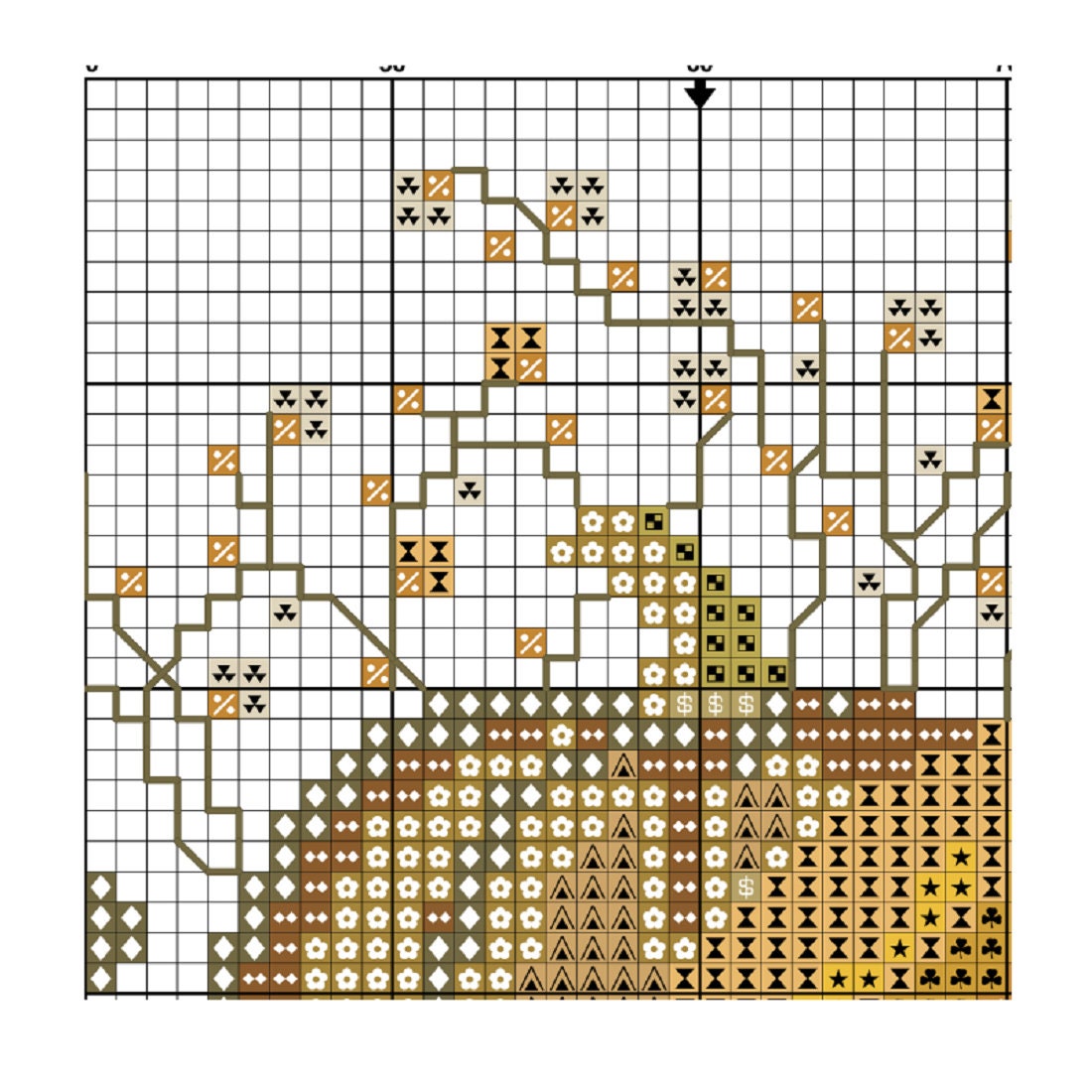 Autumn Cross Stitch Pattern PDF – Big Pumpkins Harvest, Halloween ...
