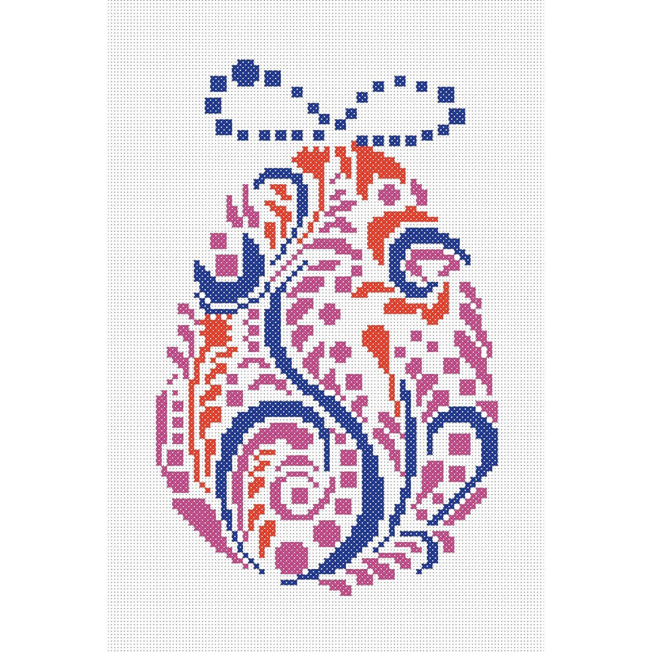 Easter Egg Cross Stitch Pattern PDF, Spring Embroidery Design, Colorful ...