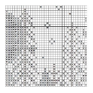 Cross Stitch Pattern PDF Winter, Deer Scandinavian, Winter Village ...