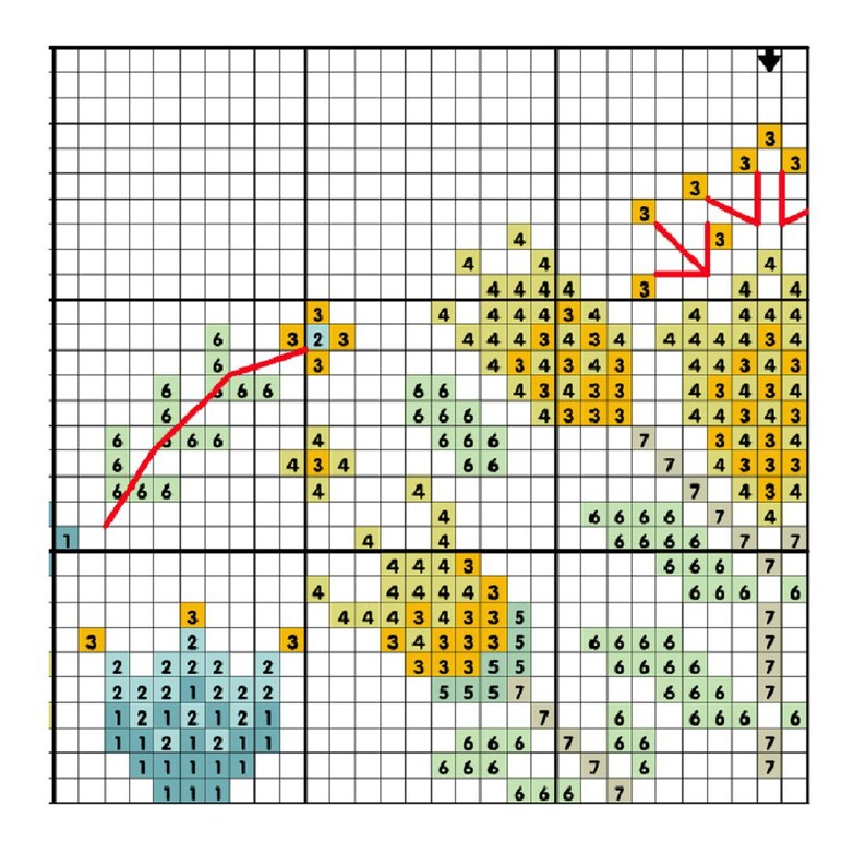 Easter Bunny Cross Stitch Pattern PDF - Floral Wreath Egg Hunt Design ...
