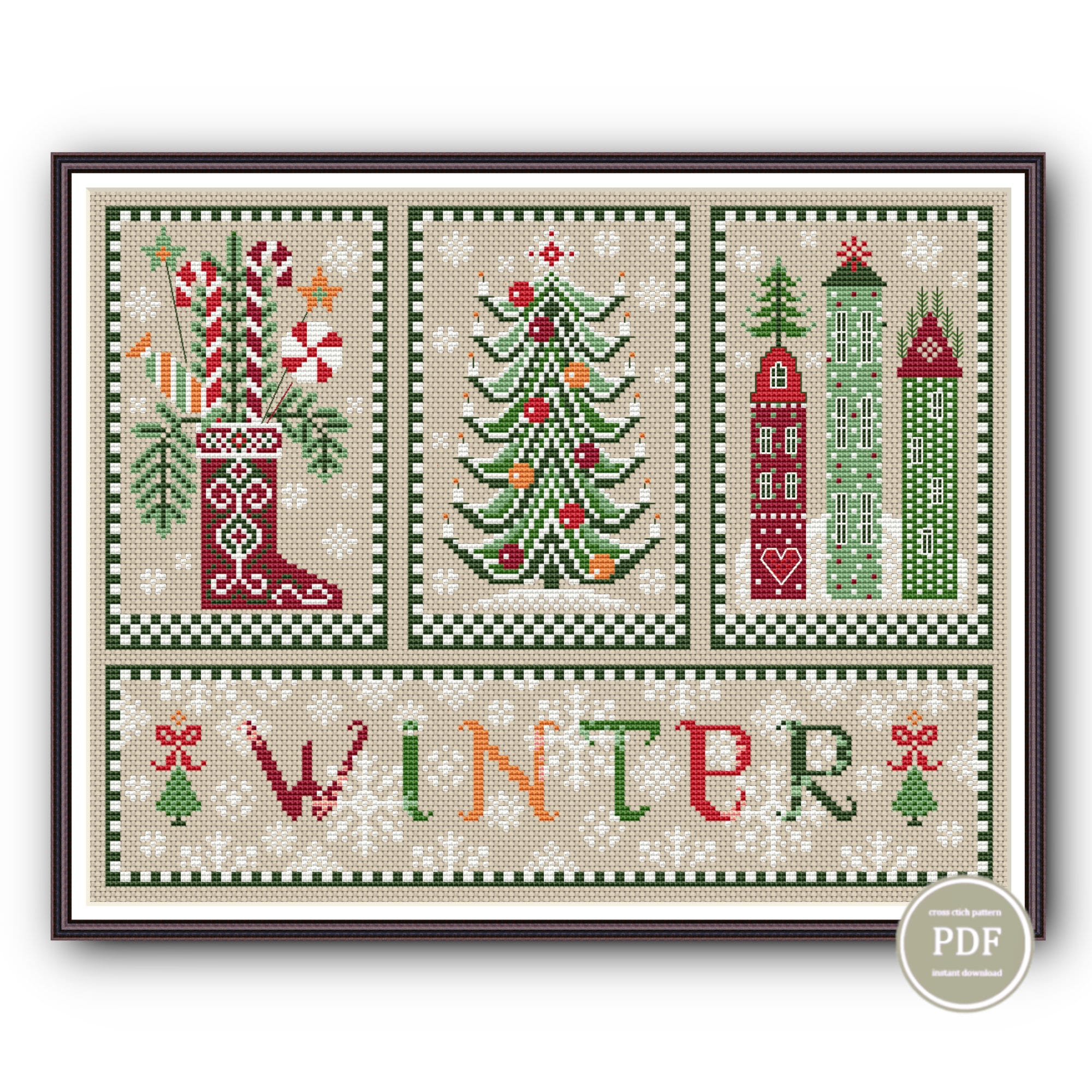 Christmas Tree Mini Cross Stitch Kit — Becky's Sewing Studio