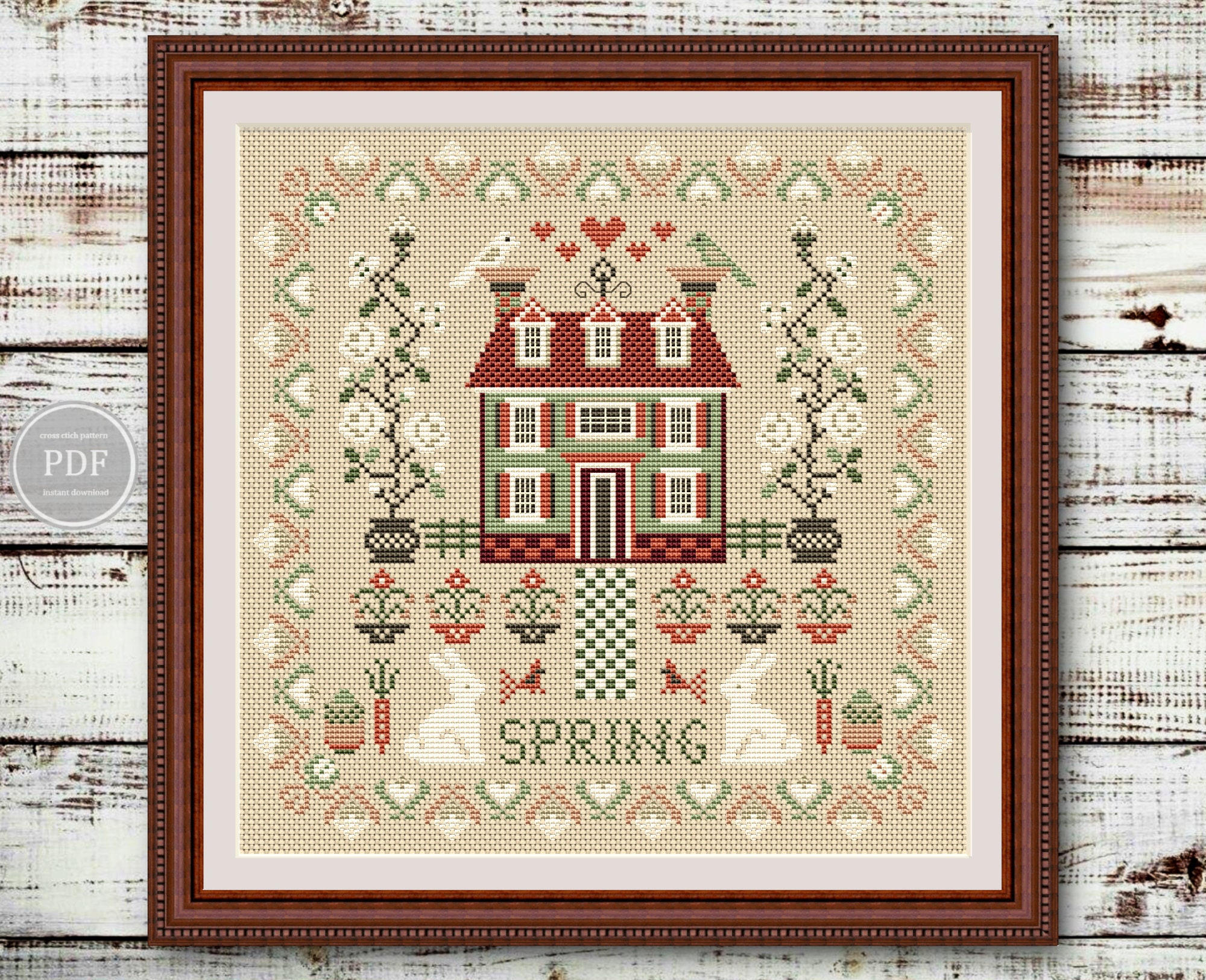 Cottage Coeur De Jardin aises Et Saint-Jacques Vectoriel