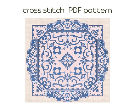 Preview of Ornament cross stitch, Geometric mandala cross stitch pattern, Modern cross stich,  Ornament decor, PDF Pattern, Instant Download by NARAxStitchPatterns