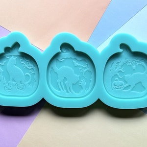 Cats in Pumpkins Flats Palette Silicone Mold