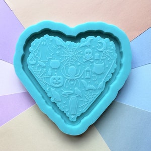 Halloween Heart Mini Trinket Tray Silicone Mold