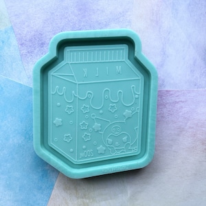 Purple Bunny Milk Carton Trinket Tray Silicone Mold