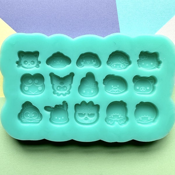 Cute Friends Bits Palette Silicone Mold