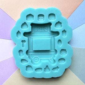 Sushi Cart Shaker with Bits Silicone Mold