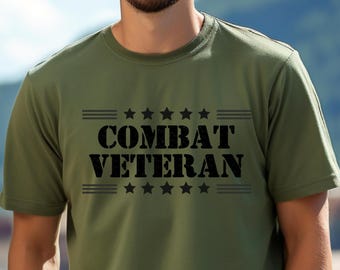 Kampfveteranen Alltags-Hemd, Lässiges Vaterländisches T-Shirt, Militärische Pride-Kleidung, Bequeme Vintage-Kleidung