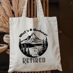 Ruhestand Canvas Tragetasche Benutzerdefinierte Tragetasche Glücklicher Ruhestand Oma Geschenk Ruhestand Geschenke für Frauen Ruhestand Ideen Lustige Tragetasche