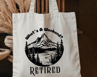 Retirement Canvas Tote Bag Custom Tote Bag Happy Retirement Grandma Gift Retirement Gifts For Women Retirement Ideas Funny Tote Bag