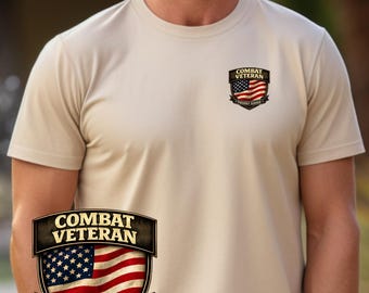 Kampfveteran T-Shirt, Stolze Militär Pride Bekleidung, USA Flagge T-Shirt