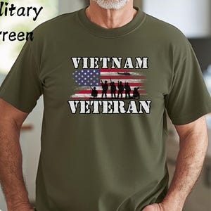 Vietnam Veteran Crewneck Tshirt Custom Tshirt Patriotic Shirt Vietnam War Shirt Grandpa Shirt Veterans Day Gift Grandpa Gift Military Shirt