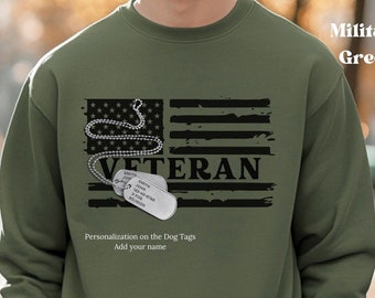 Personalized Veteran Sweatshirt: Military Pride Crewneck