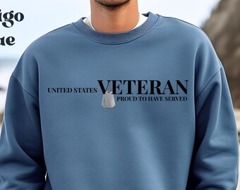 Personalized Veteran Crewneck Sweatshirt: Military Pride Gift