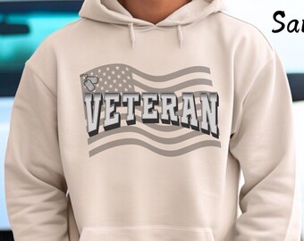 Bluza z kapturem dla weteranów z flagą amerykańską: bluza z patriotycznym nadrukiem