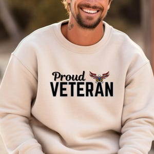 Veteran Unisex Crewneck Sweatshirt Personalized Sweatshirt Military Gifts Army Veteran Gift USAF Veteran US Navy Veteran Gift
