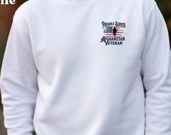 US Veteran Crewneck Sweatshirt: Patriotic Military Gift