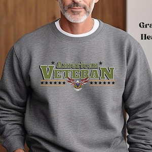 Veteran Unisex Crewneck Sweatshirt Personalized Sweatshirt Military Gifts Military Shirt Custom Sweatshirt Army Veteran Gift Grandpa Gift
