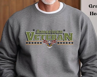 Personalized Veteran Sweatshirt: Military Gift, US Army Crewneck