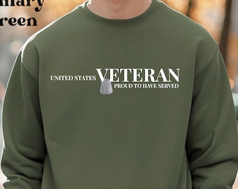 Personalized Veteran Crewneck Sweatshirt: Military Pride Gift