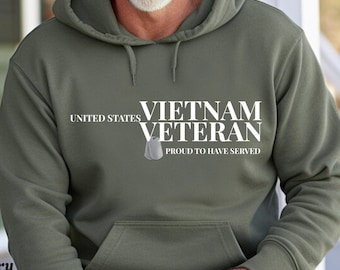 Vietnam Veteran Hoodie - Military Gift for Dad, Grandpa