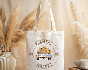 Farmers Markt Canvas Tasche, Herbst Tragetasche, Tragetasche für Einkaufen, Tragetasche für Herbst, Oma Geschenk Tragetasche, saisonale Tragetasche