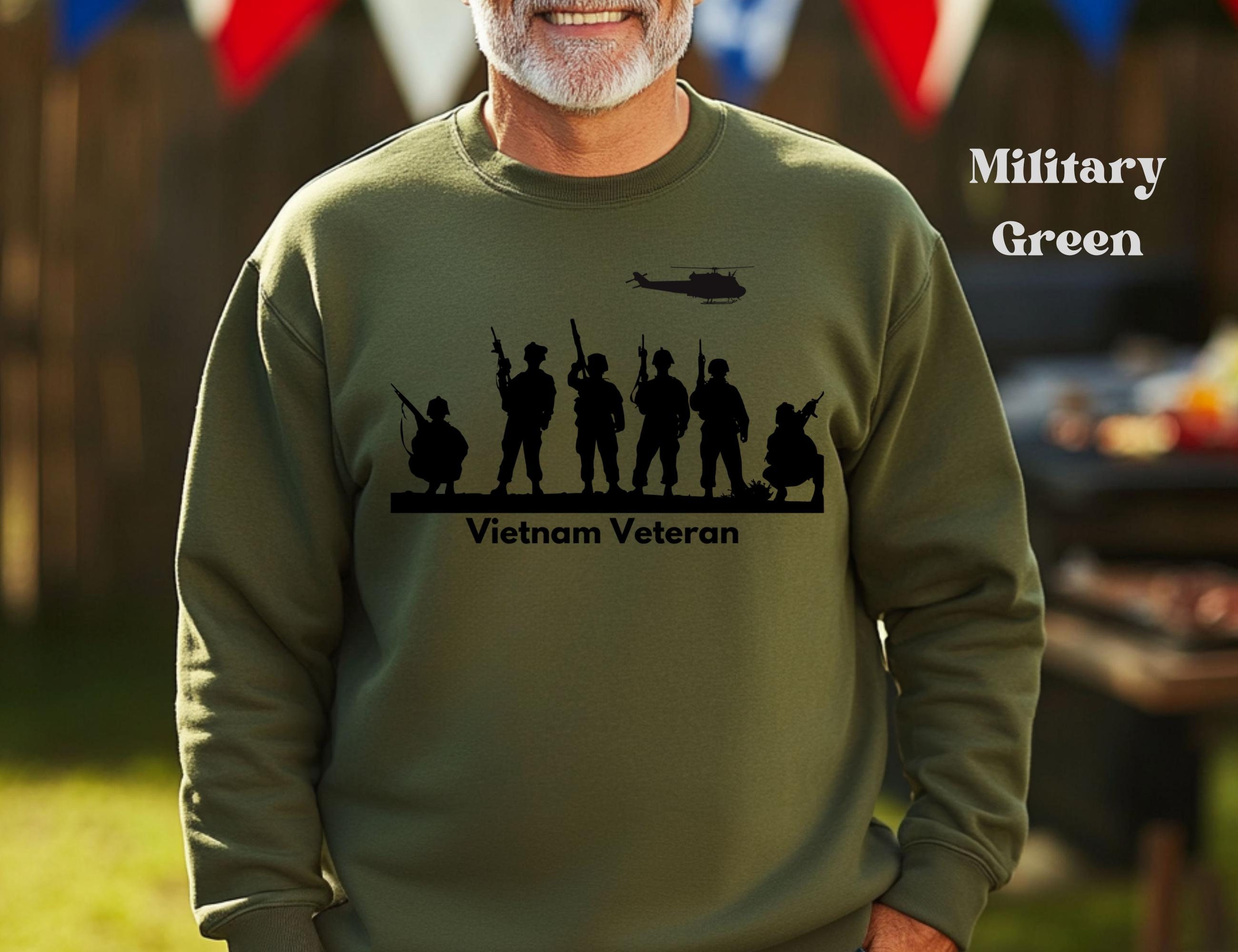 Vietnam Veteran Custom Sweatshirt Patriotic Sweatshirt Vietnam War Shirt Grandpa Shirt Veterans Day Gift Grandpa Gift Military Sweatshirt