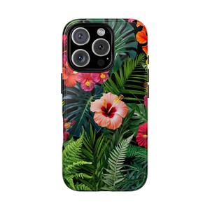 Tropical Phone Case, Floral iPhone Case, Summer Vibes, Monstera Plant iPhone 16 15 14 13, Flower Phone Cover, Nature Lover Phone Case