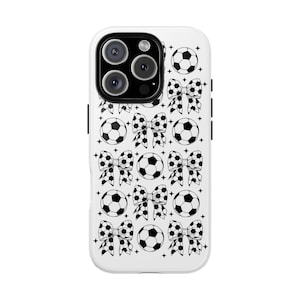 Fußball Handyhülle, Fußball iPhone Hülle, Sportliebhaber, Niedliche Coquette Bow Handyhülle, Fußball Mutter, Geschenk für Fußballfans, Mädchen Fußballspielerin