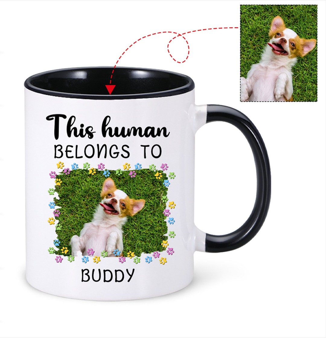 Personalized Dog Mug With Name and Photo Custom Pet Portrait Etsy