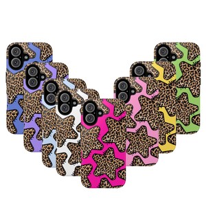 Leopard Star Phone Case: Dual Layer Protective iPhone Cover