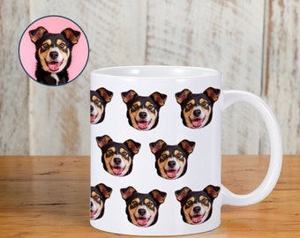 Personalized Pet Mug Custom Photo Dog Mug Custom Pet Portrait Customized Photo Cup Dog Cat Lovers Pet Owner Custom Pet Photo Mug