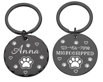 Dog Name Tag Personalized Pet ID Tag Engraved Dog Tag Custom Dogs and Cats Tags Puppy Tag Engraved Cat id Tag Dog Tag Cat Name Tags