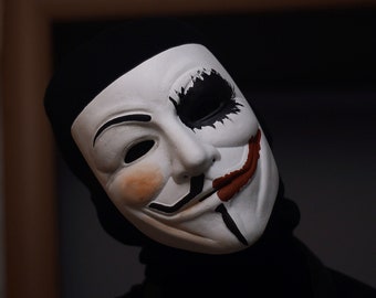 Guy Fawkes half Joker mask V for Vendetta Anonymous Joker mask Freedom