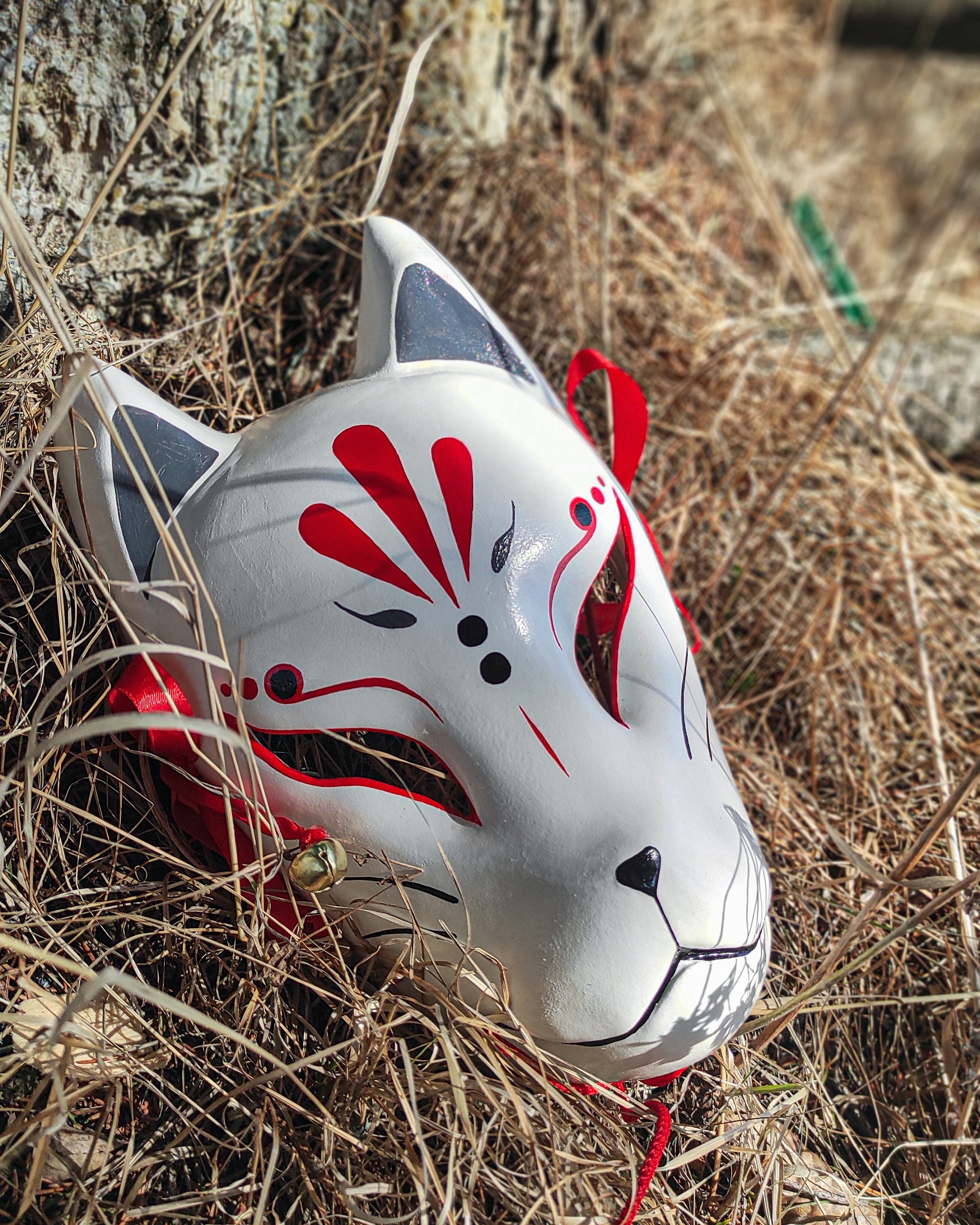 Red Kitsune Mask Etsy