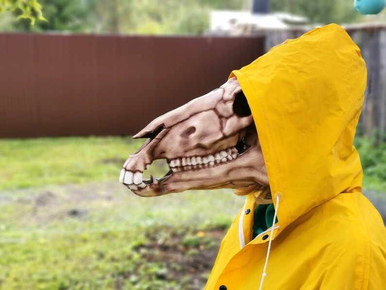 Horse Skull Mask With Jaw Horse Skull Mask Mari Lwyd Etsy UK