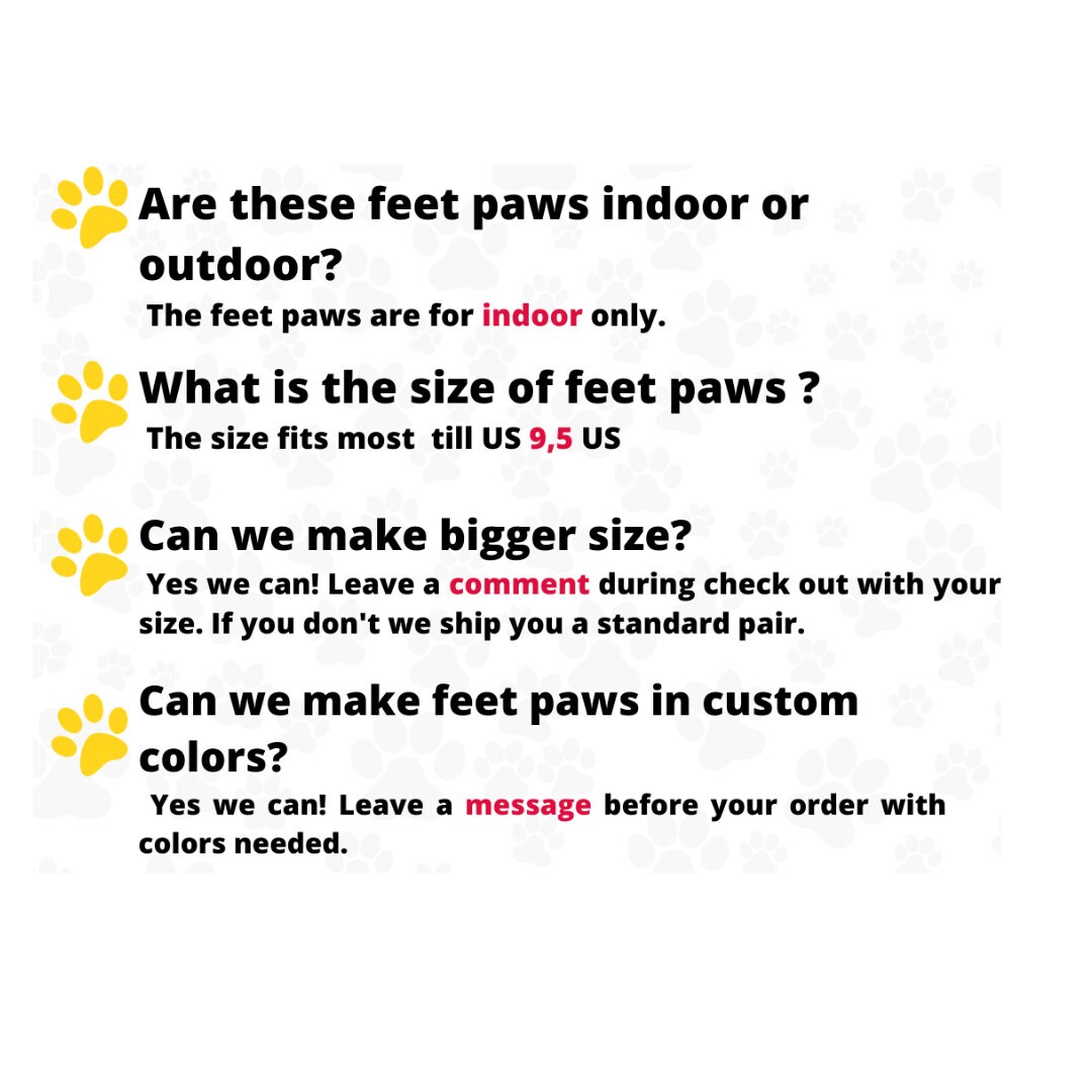 Fursuit Feet Paws Fluffy Furry Feet Paws Etsy Australia