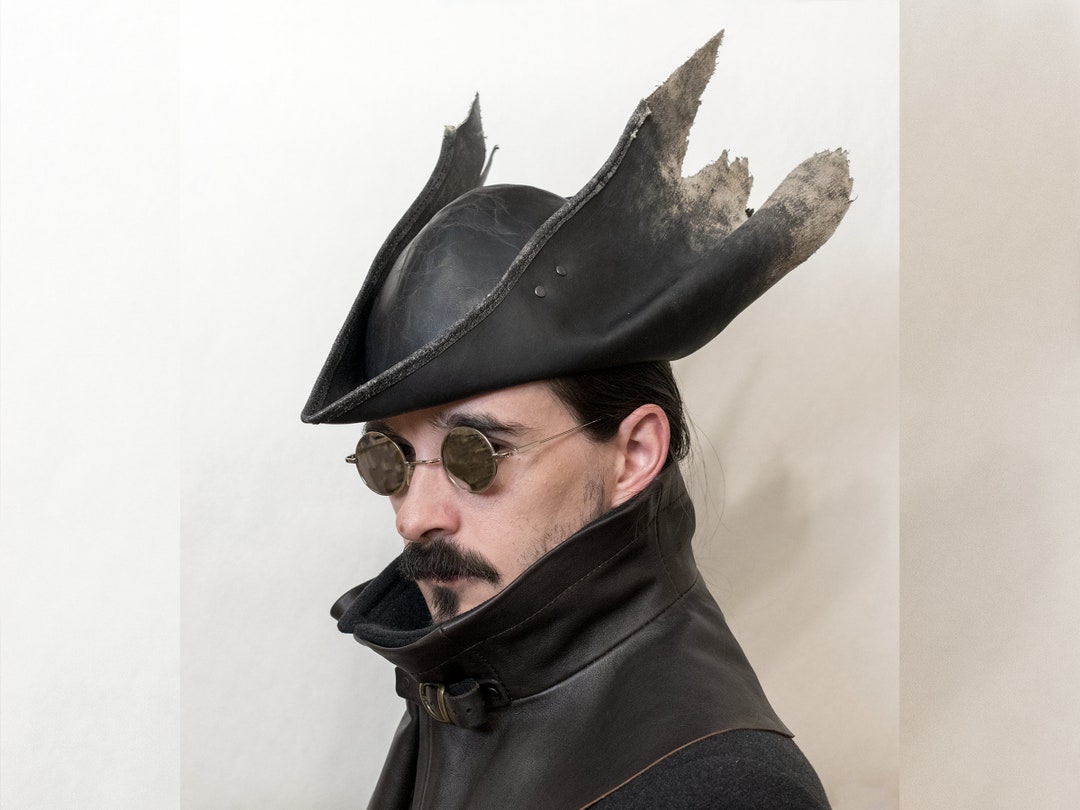 Hunter Leather Hat V.3 Inspired Bloodborne / Tricorne Etsy
