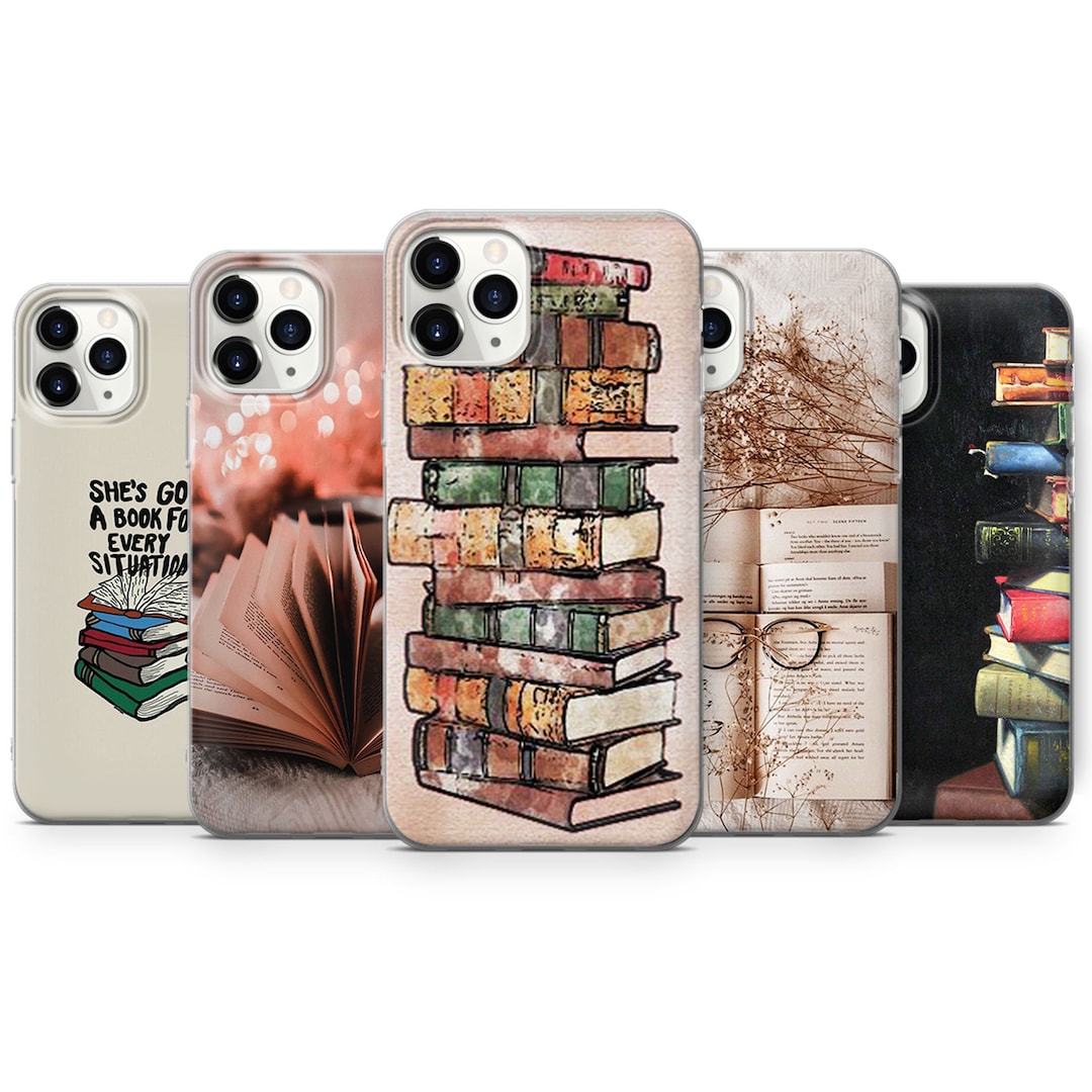 Vintage Bookshelf Phone Case Books Lover Cover Fit for iPhone Se 11 Pro