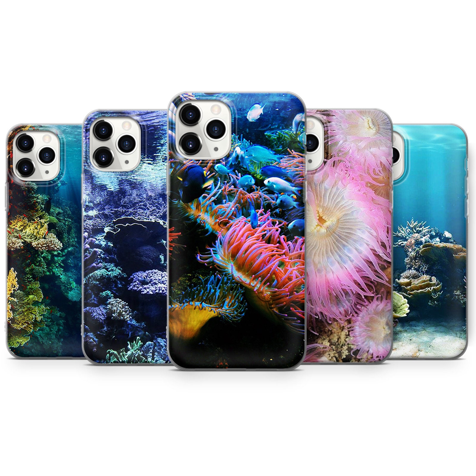 Undersea Cover compatible avec iPhone 15, 13, 13 Pro, 13 Pro Max, 13 Mini, Samsung S22, S22+, S22 Ultra, S21+, S21 Ultra, S21 FE, S20+, Huawei, Xiaomi