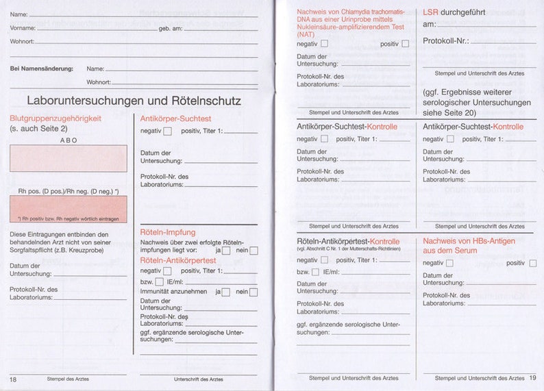 Mutterpass original mit Mutterpasshülle unbeschrieben leer ohne Einträge blanko Neu unbenutzt deutsch Baby Schwangerschaft Geburt mit Hülle Bild 6