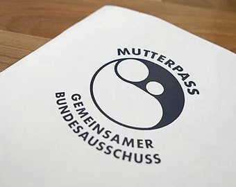 Deutscher Mutterpass original mit Mutterpasshülle unbeschrieben leer ohne Einträge blanko Neu unbenutzt deutsch Baby Schwangerschaft Geburt