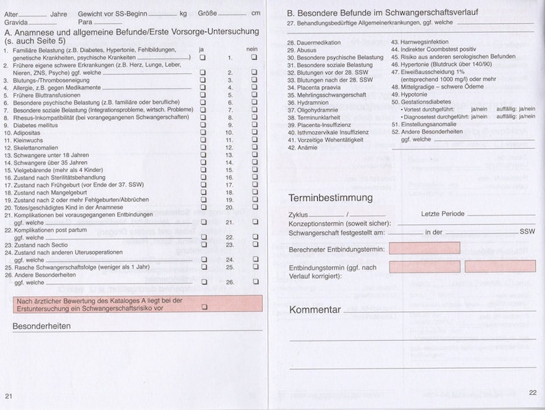 Mutterpass original mit Mutterpasshülle unbeschrieben leer ohne Einträge blanko Neu unbenutzt deutsch Baby Schwangerschaft Geburt mit Hülle Bild 5