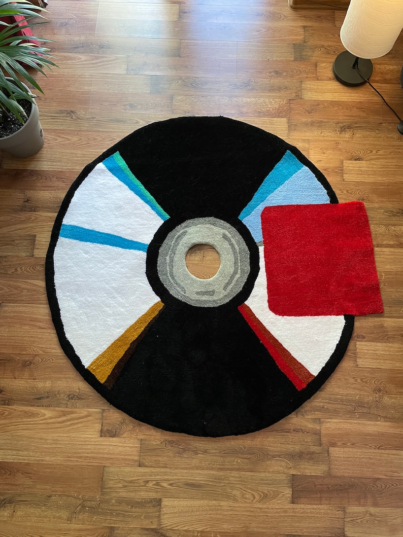 Album Disco Handmade Rug Custom Tufted Rug Tufting Etsy
