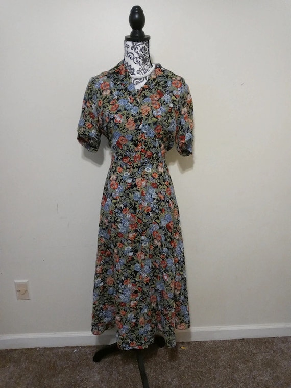 cottage core Vintage long floral dress