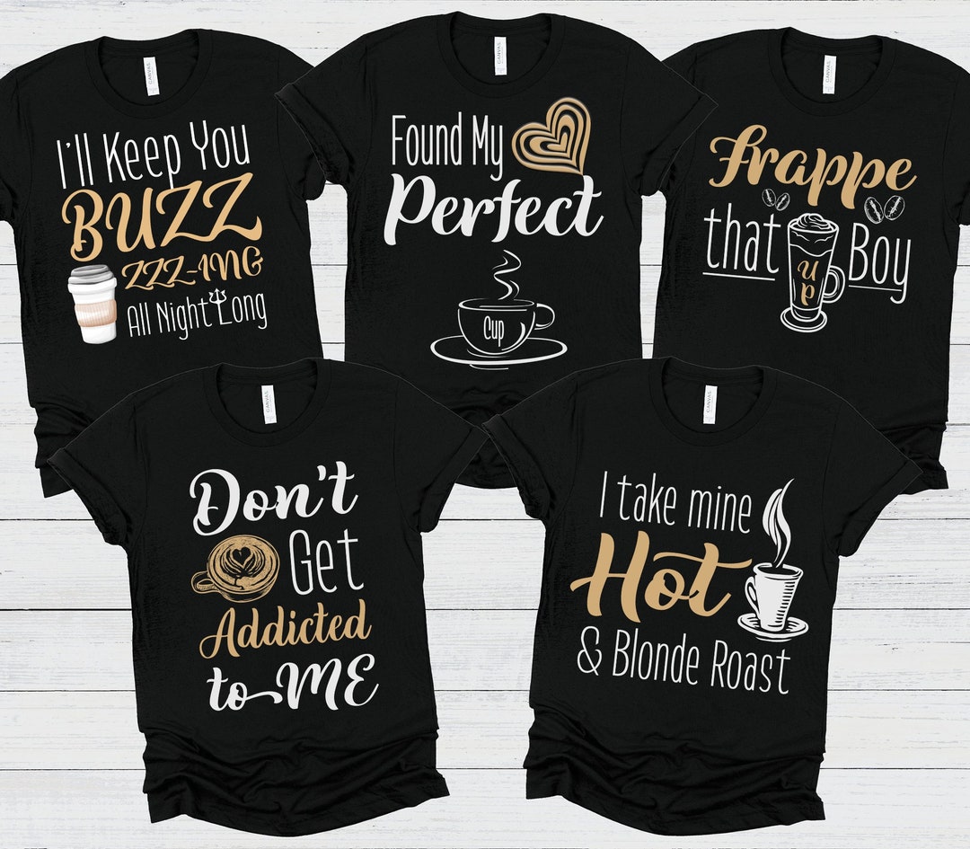 Coffee Themed Bachelorette Shirts for Coffee Loving Bride to Be and