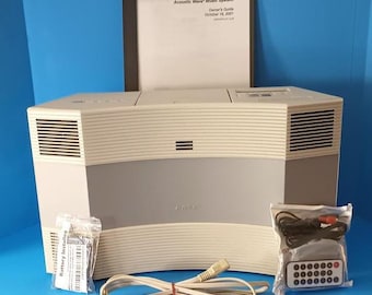 Bose Acoustic Wave® Music System DC3000 CD Player, FM/AM Radio, w/5.3 Bluetooth adapter, Remote, Power Cord, Manual, and all needed cables.