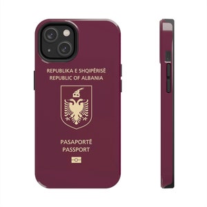 albanian passport Tough Phone Cases, Case-Mate