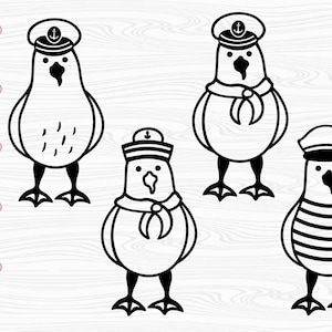 Seagull SVG Bundle, Möwe Moin sailor seagull maritime Svg, maritime german saying cool cut file, clipart seagull sailor, seafaring svg